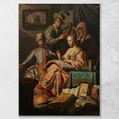 Musical Company 1626 Rembrandt van Rijn rvr103 canvas print 