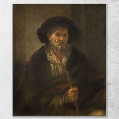 Portrait Of An Old Man Rembrandt van Rijn rvr138 canvas print 