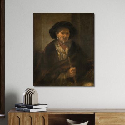 Portrait Of An Old Man Rembrandt van Rijn rvr138 canvas print 