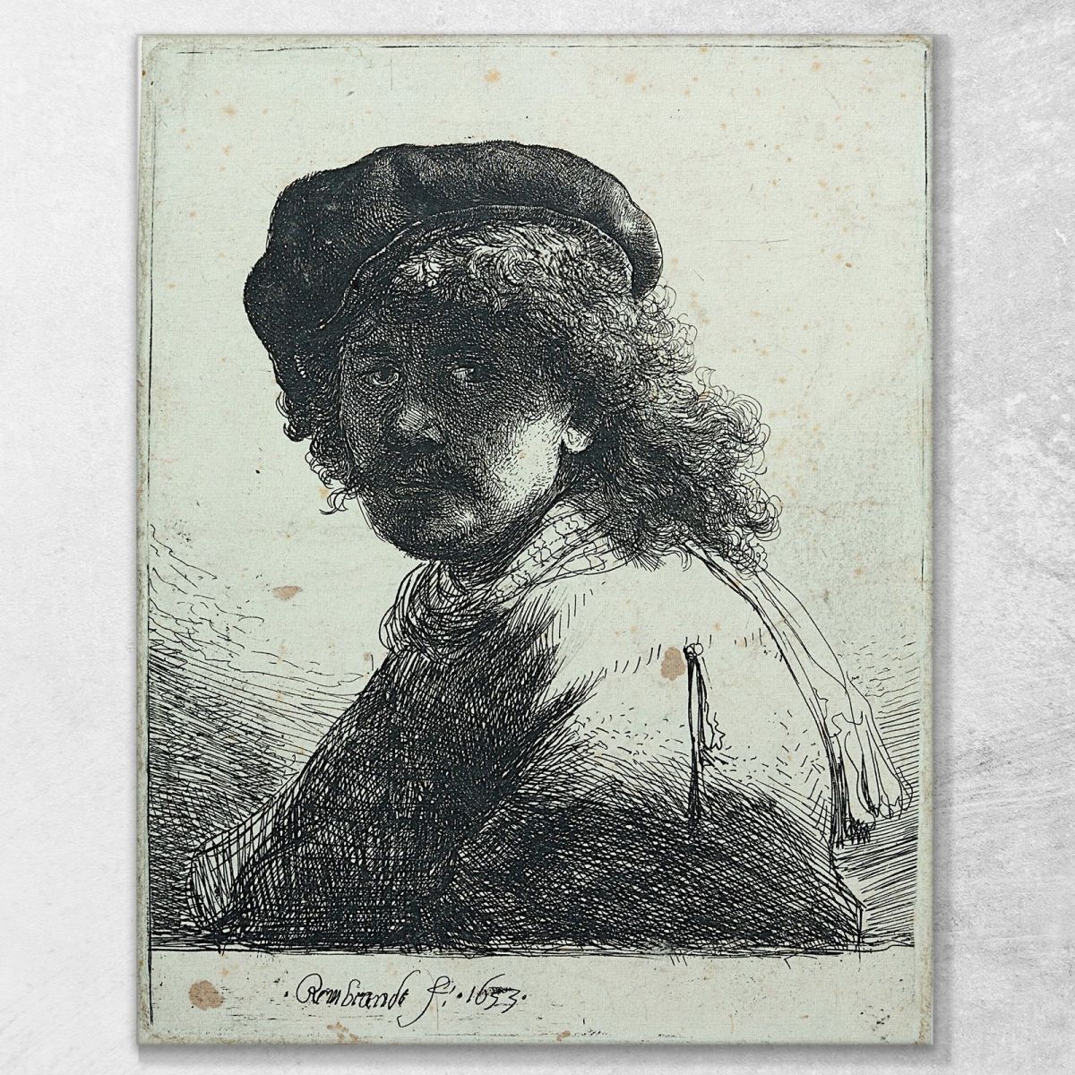 Self-Portrait 6 Rembrandt van Rijn rvr177 canvas print 