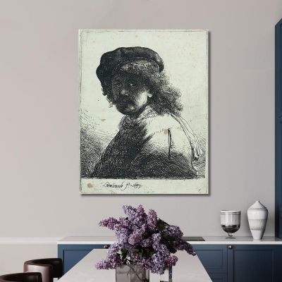 Self-Portrait 6 Rembrandt van Rijn rvr177 canvas print 