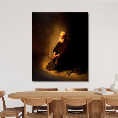 St. Peter In Prison Rembrandt van Rijn rvr192 canvas print 