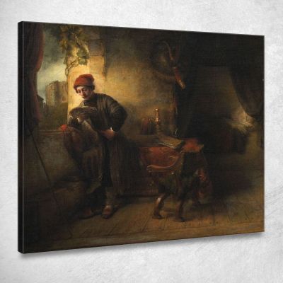 Standing Young Man At The Window Rembrandt van Rijn rvr193 canvas print 