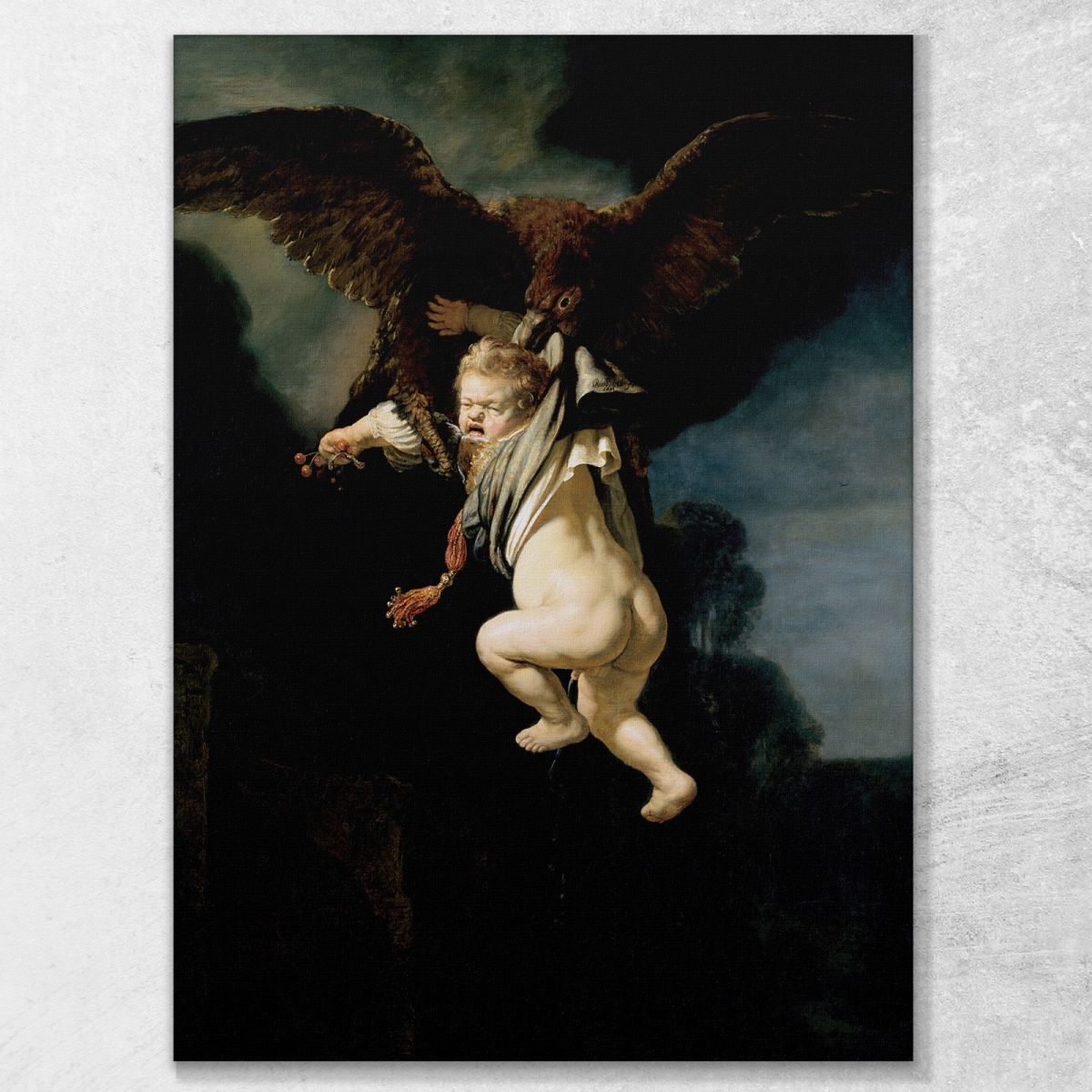 The Abduction Of Ganymede Rembrandt van Rijn rvr199 canvas print 