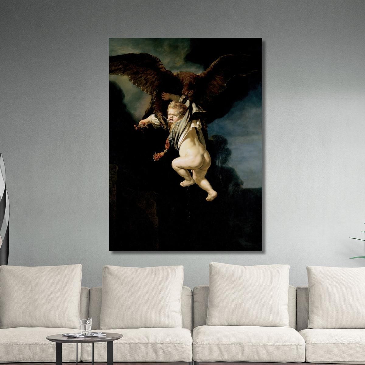 The Abduction Of Ganymede Rembrandt van Rijn rvr199 canvas print 