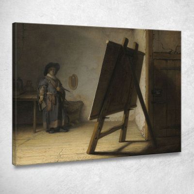 The Artist In His Studio Rembrandt van Rijn rvr207 canvas print 