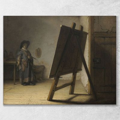 The Artist In His Studio Rembrandt van Rijn rvr207 canvas print 