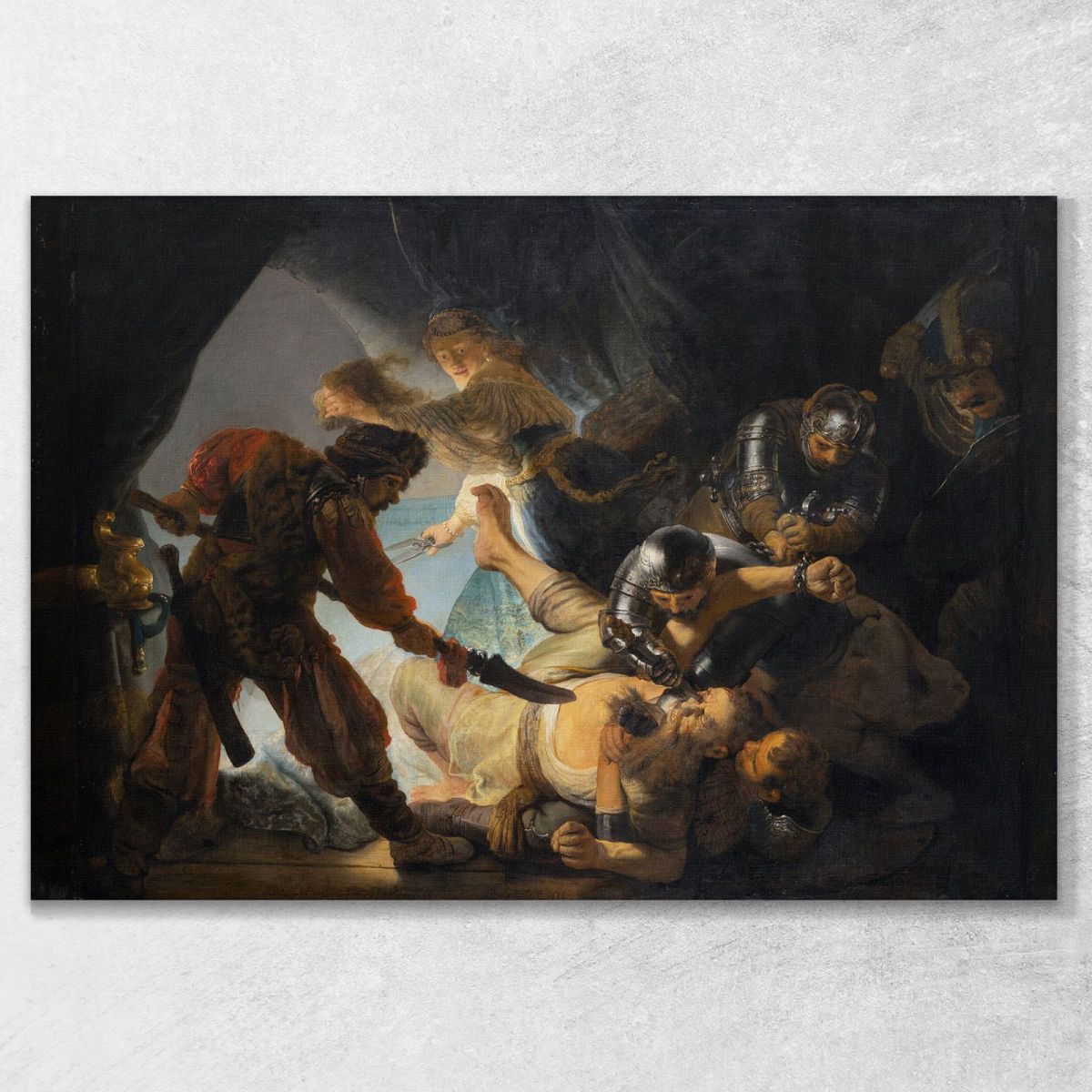 The Blinding Of Samson Rembrandt van Rijn rvr209 canvas print 