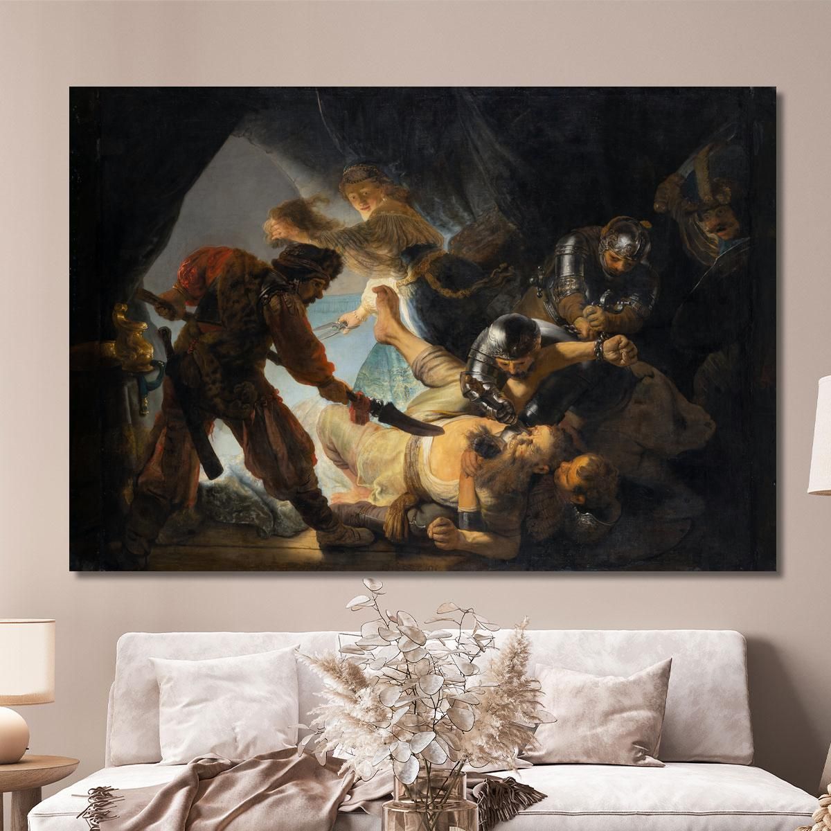 The Blinding Of Samson Rembrandt van Rijn rvr209 canvas print 