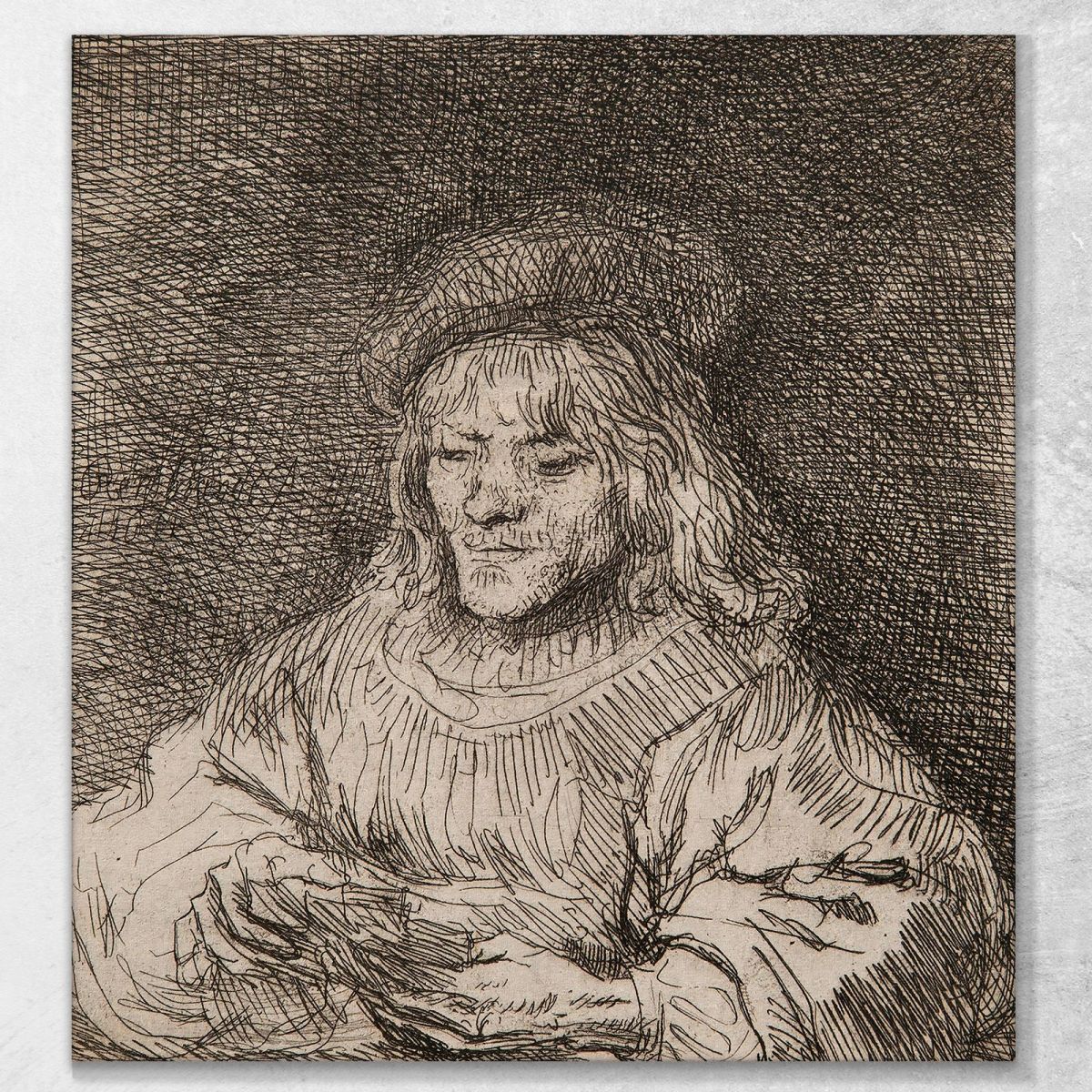 The Card Player Rembrandt van Rijn rvr210 canvas print 