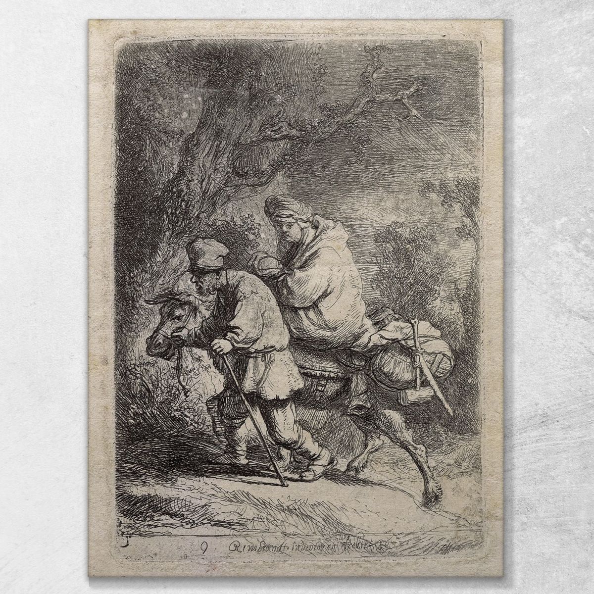 The Flight Into Egypt Rembrandt van Rijn rvr223 canvas print 