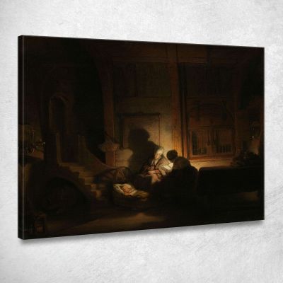 The Holy Family At Night Rembrandt van Rijn rvr227 canvas print 