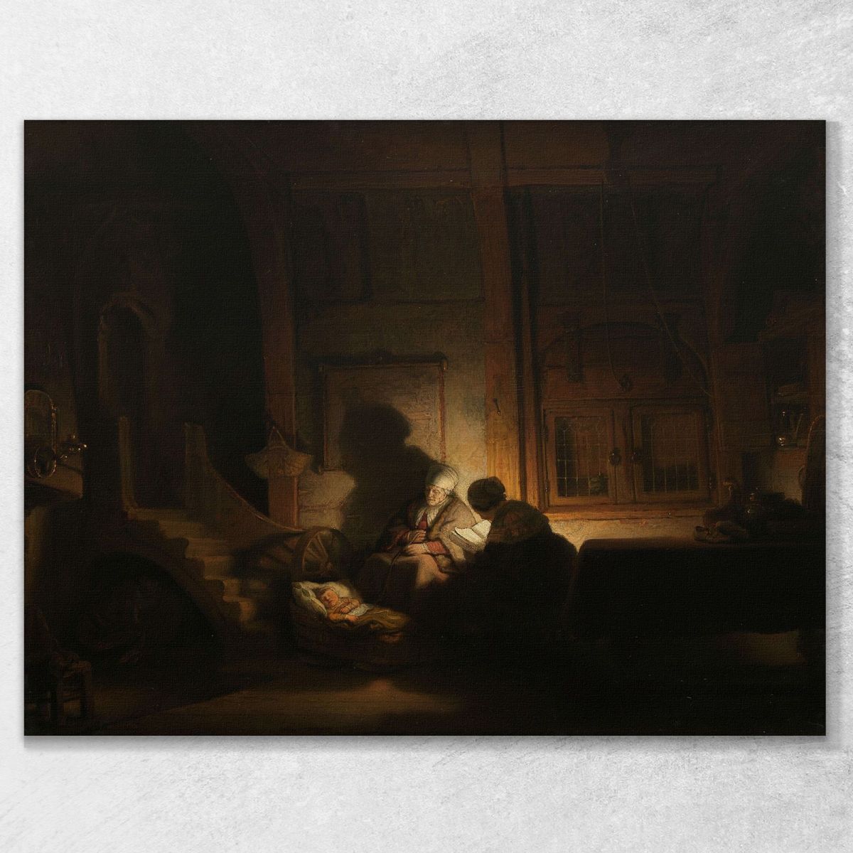 The Holy Family At Night Rembrandt van Rijn rvr227 canvas print 