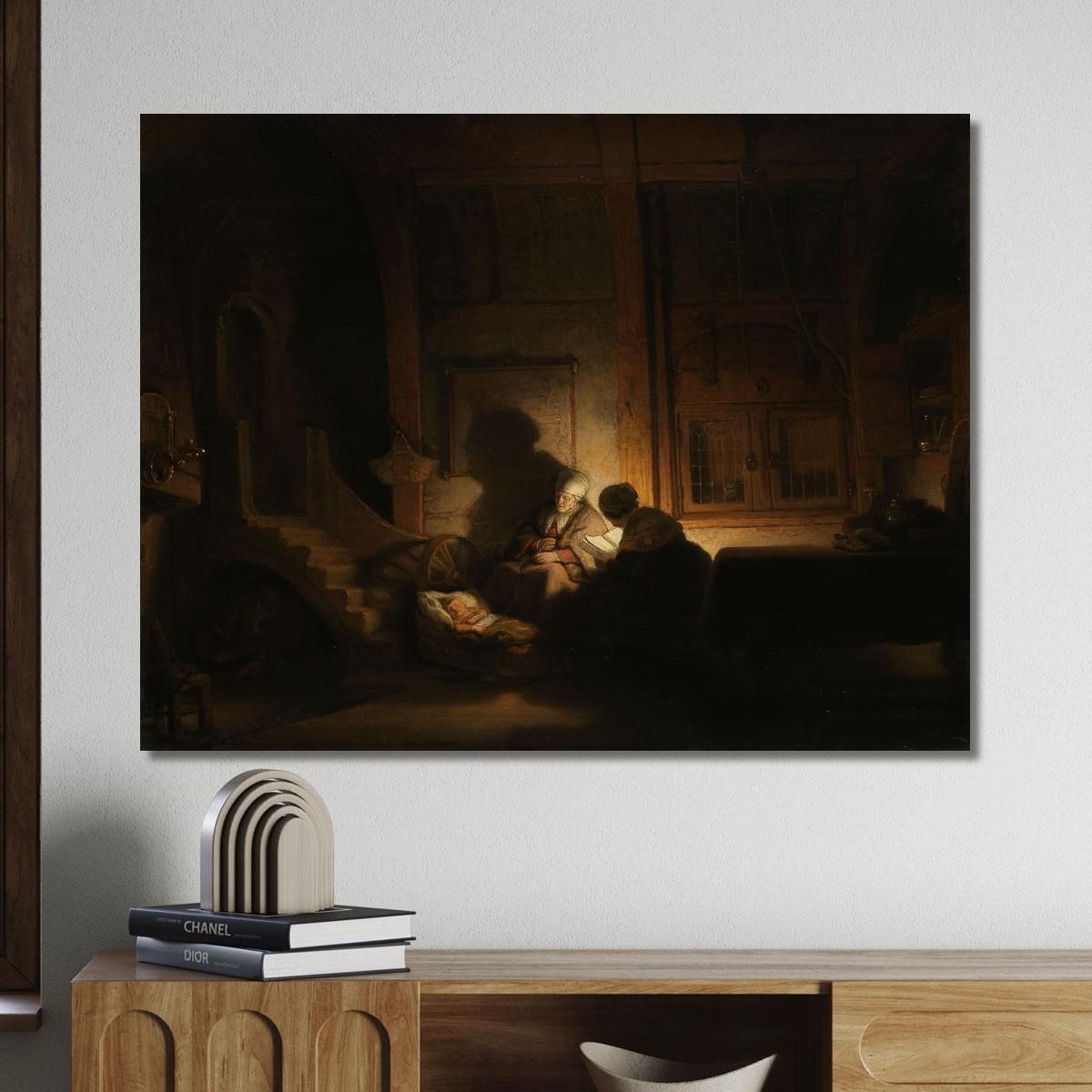 The Holy Family At Night Rembrandt van Rijn rvr227 canvas print 