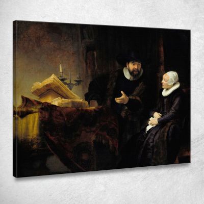 The Mennonite Preacher Anslo And His Wife Rembrandt van Rijn rvr234 canvas print 