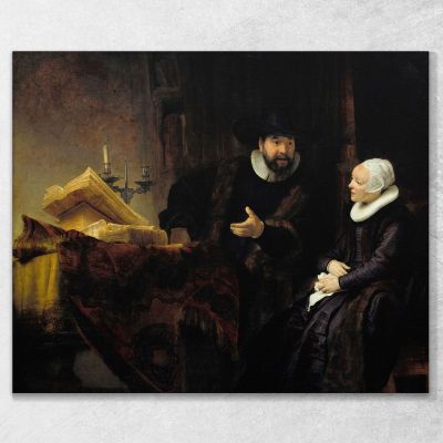 The Mennonite Preacher Anslo And His Wife Rembrandt van Rijn rvr234 canvas print 