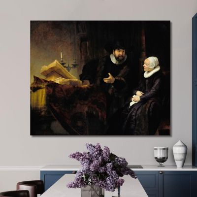 The Mennonite Preacher Anslo And His Wife Rembrandt van Rijn rvr234 canvas print 