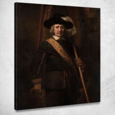 The Standard Bearer Floris Soop Rembrandt van Rijn rvr244 canvas print 