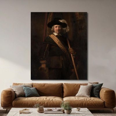 The Standard Bearer Floris Soop Rembrandt van Rijn rvr244 canvas print 