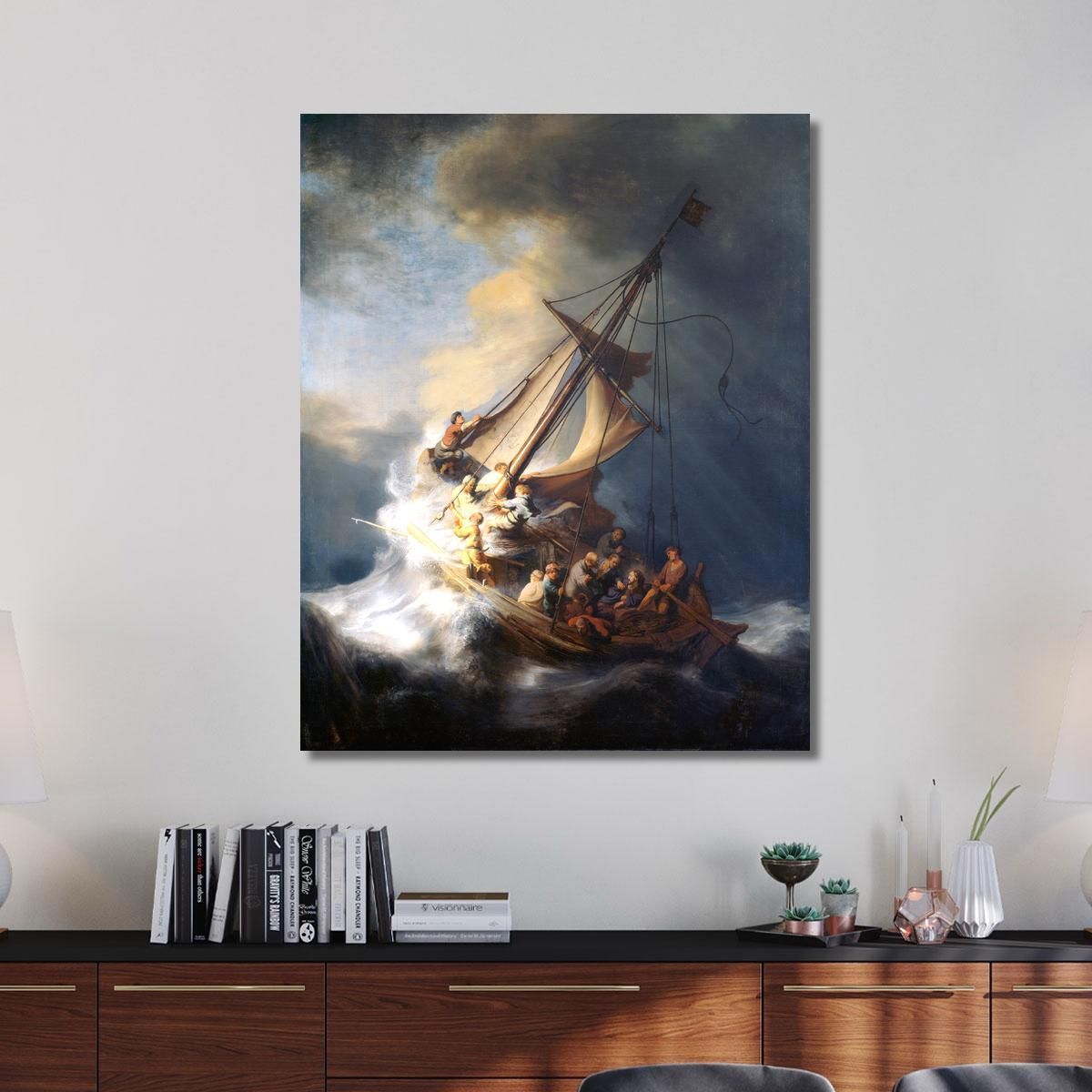 The Storm On The Sea Of Galilee Rembrandt van Rijn rvr247 canvas print 