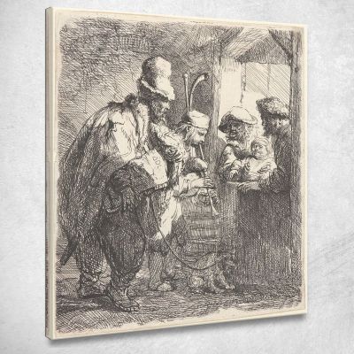 The Strolling Musicians Rembrandt van Rijn rvr248 canvas print 