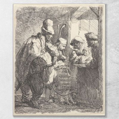 The Strolling Musicians Rembrandt van Rijn rvr248 canvas print 