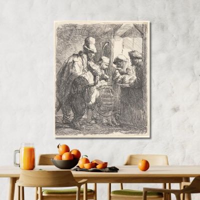 The Strolling Musicians Rembrandt van Rijn rvr248 canvas print 