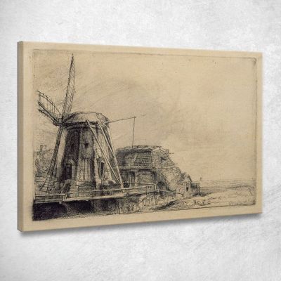 The Windmill Rembrandt van Rijn rvr256 canvas print 
