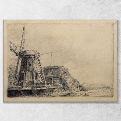 The Windmill Rembrandt van Rijn rvr256 canvas print 