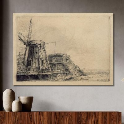 The Windmill Rembrandt van Rijn rvr256 canvas print 