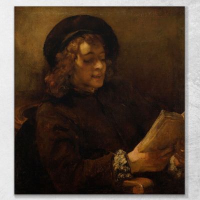 Titus Van Rijn The Artist'S Son Reading Rembrandt van Rijn rvr260 canvas print 