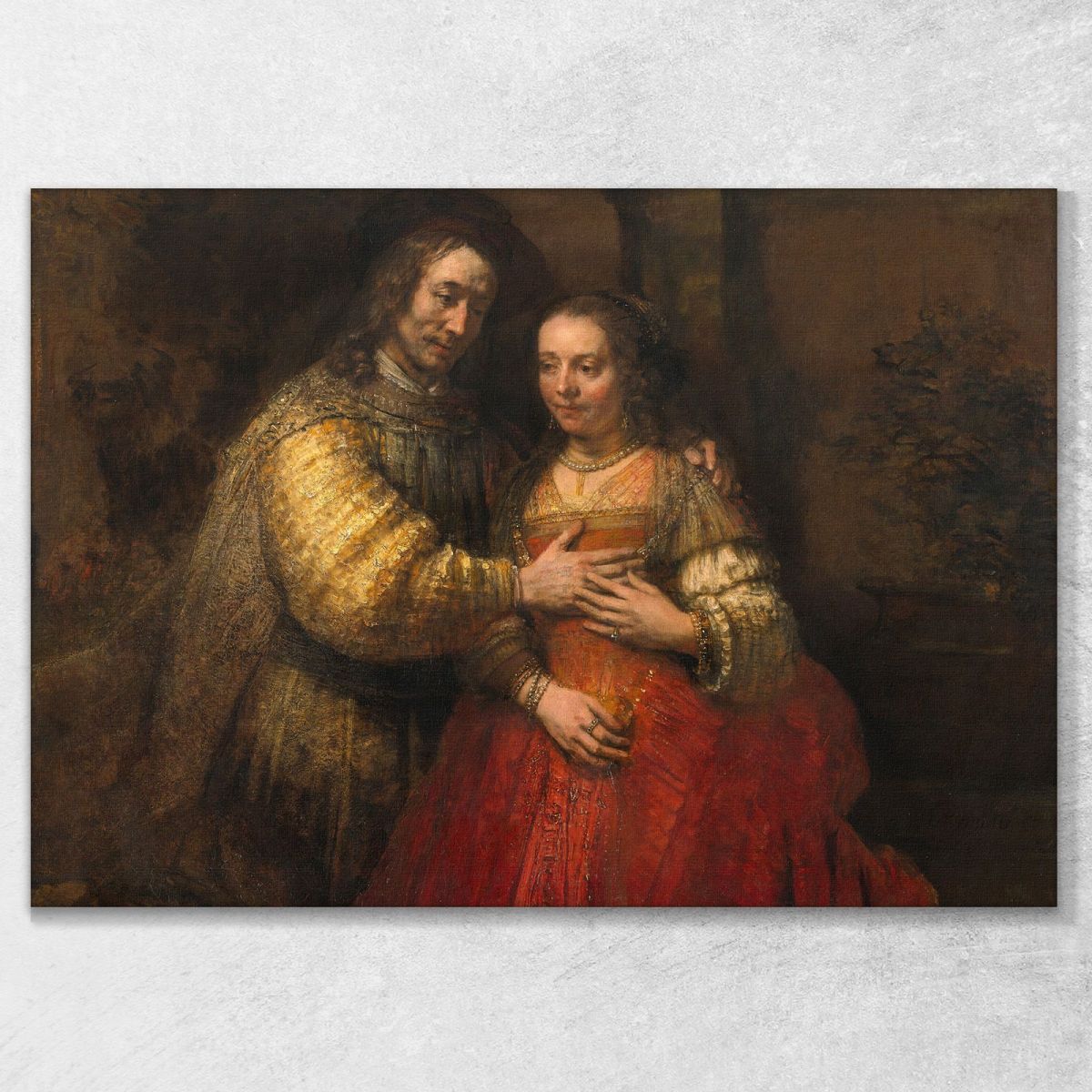 Isaac And Rebecca Rembrandt van Rijn rvr279 canvas print 