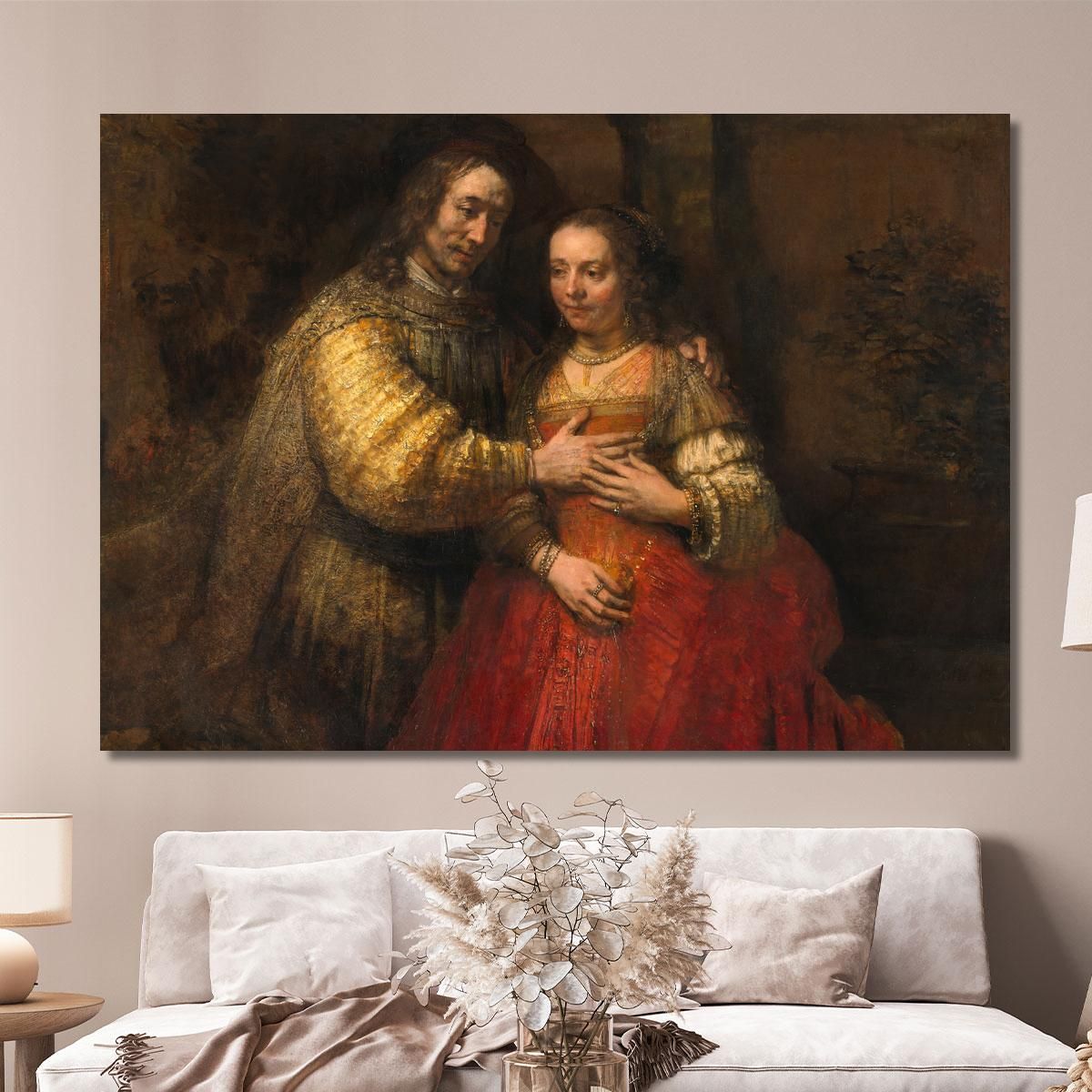 Isaac And Rebecca Rembrandt van Rijn rvr279 canvas print 