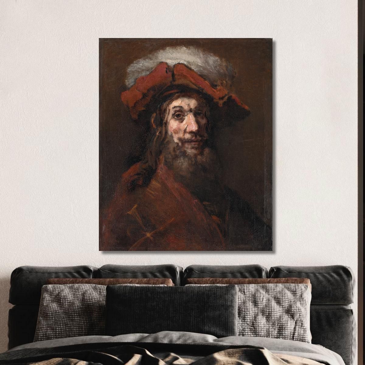 Sketch For The Knight With The Falcon Rembrandt van Rijn rvr281 canvas print 