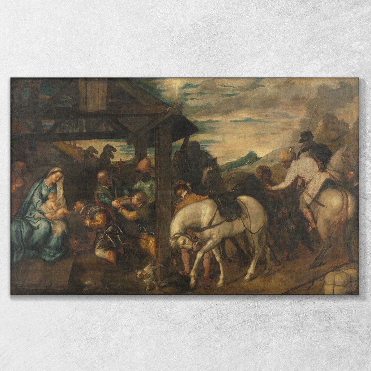 Adoration Of The Magi Titian Tiziano Vecellio ttn3 canvas print 