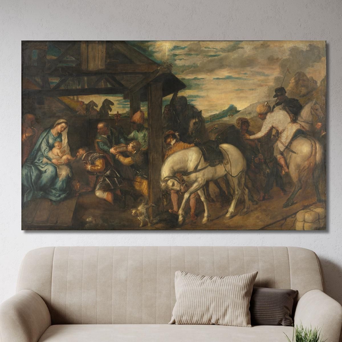 Adoration Of The Magi Titian Tiziano Vecellio ttn3 canvas print 