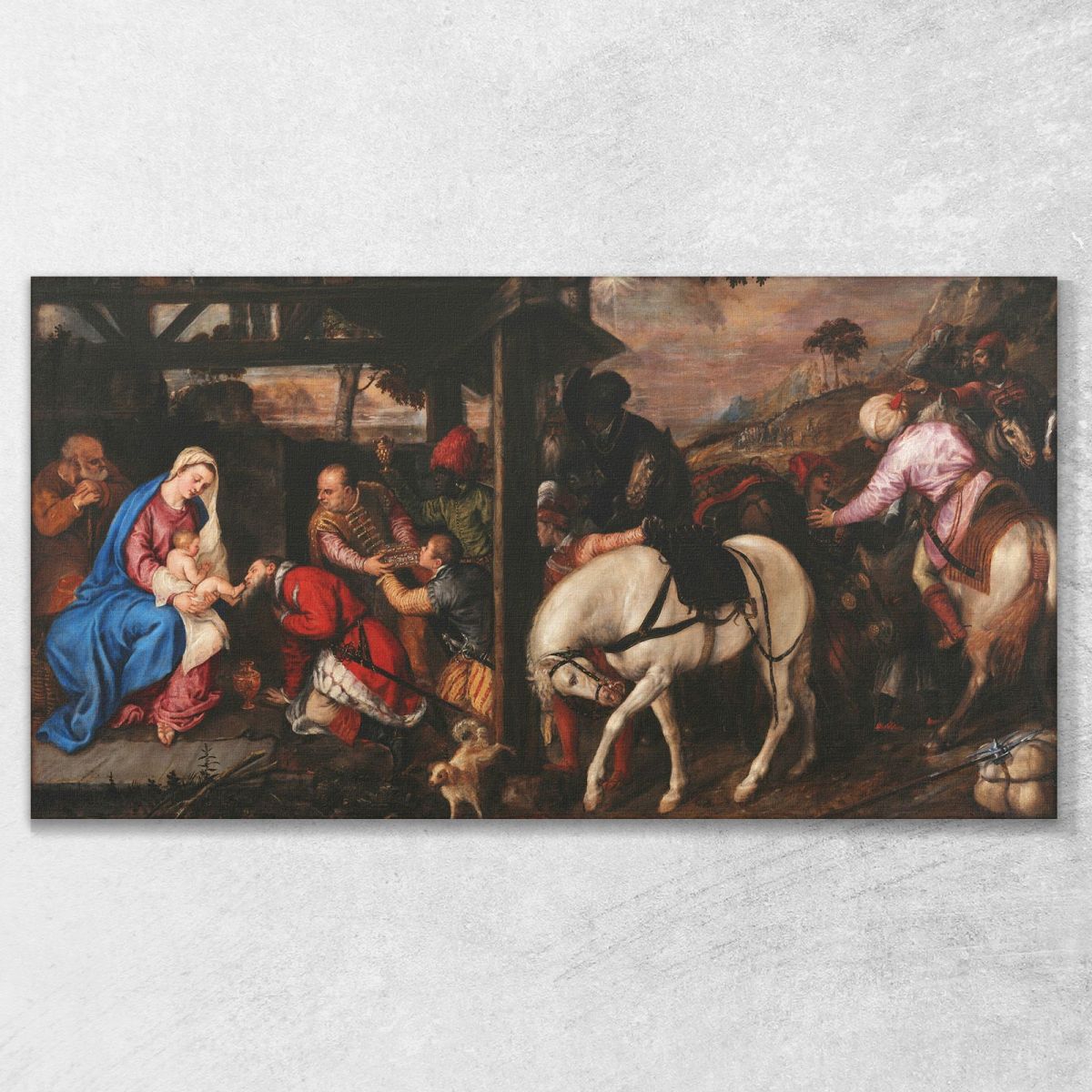 Adoration Of The Magi Titian Tiziano Vecellio ttn4 canvas print 