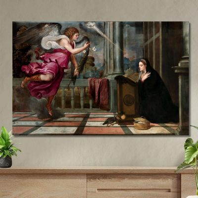 Annunciation 1540 Titian Tiziano Vecellio ttn8 canvas print 