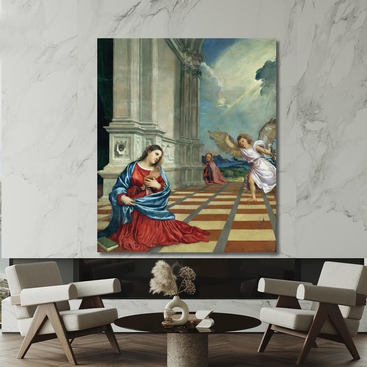 Annunciation Titian Tiziano Vecellio ttn9 canvas print 