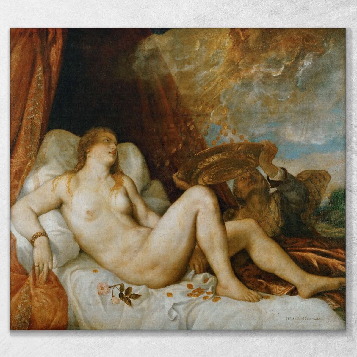 Danae Titian Tiziano Vecellio ttn19 canvas print 