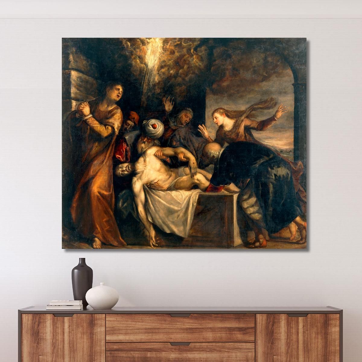 Deposition Of Christ In The Tomb Titian Tiziano Vecellio ttn20 canvas print 