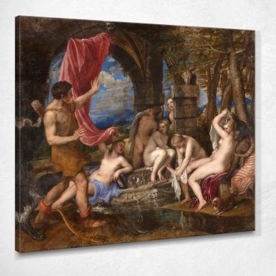 Diana And Actaeon Titian Tiziano Vecellio ttn21 canvas print 