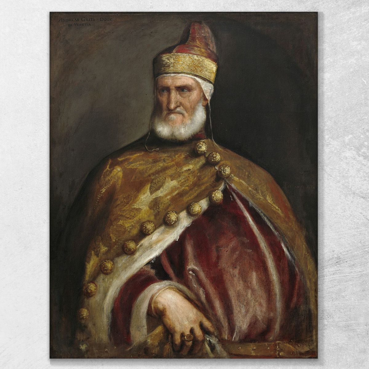 Doge Andrea Gritti Titian Tiziano Vecellio ttn22 canvas print 