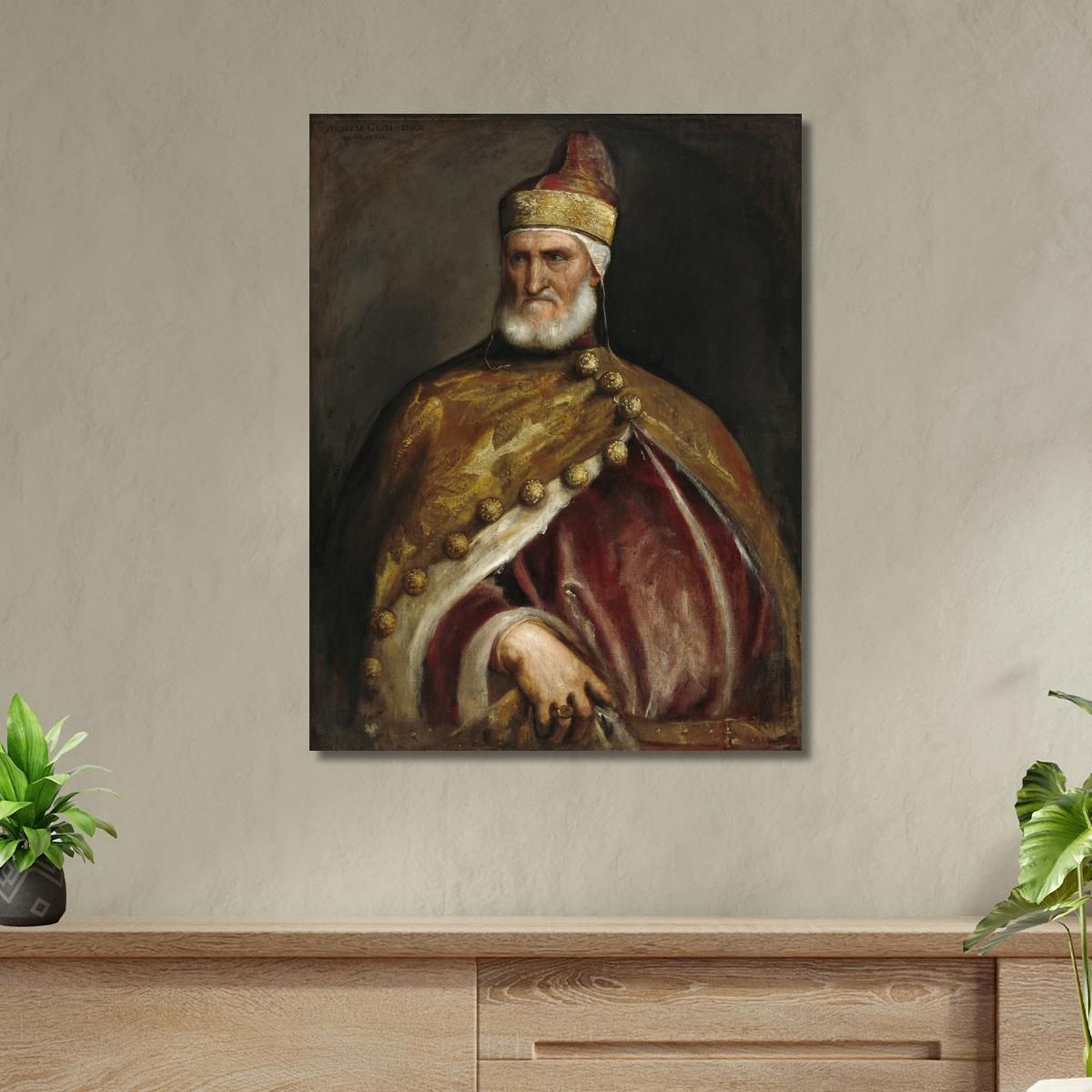 Doge Andrea Gritti Titian Tiziano Vecellio ttn22 canvas print 