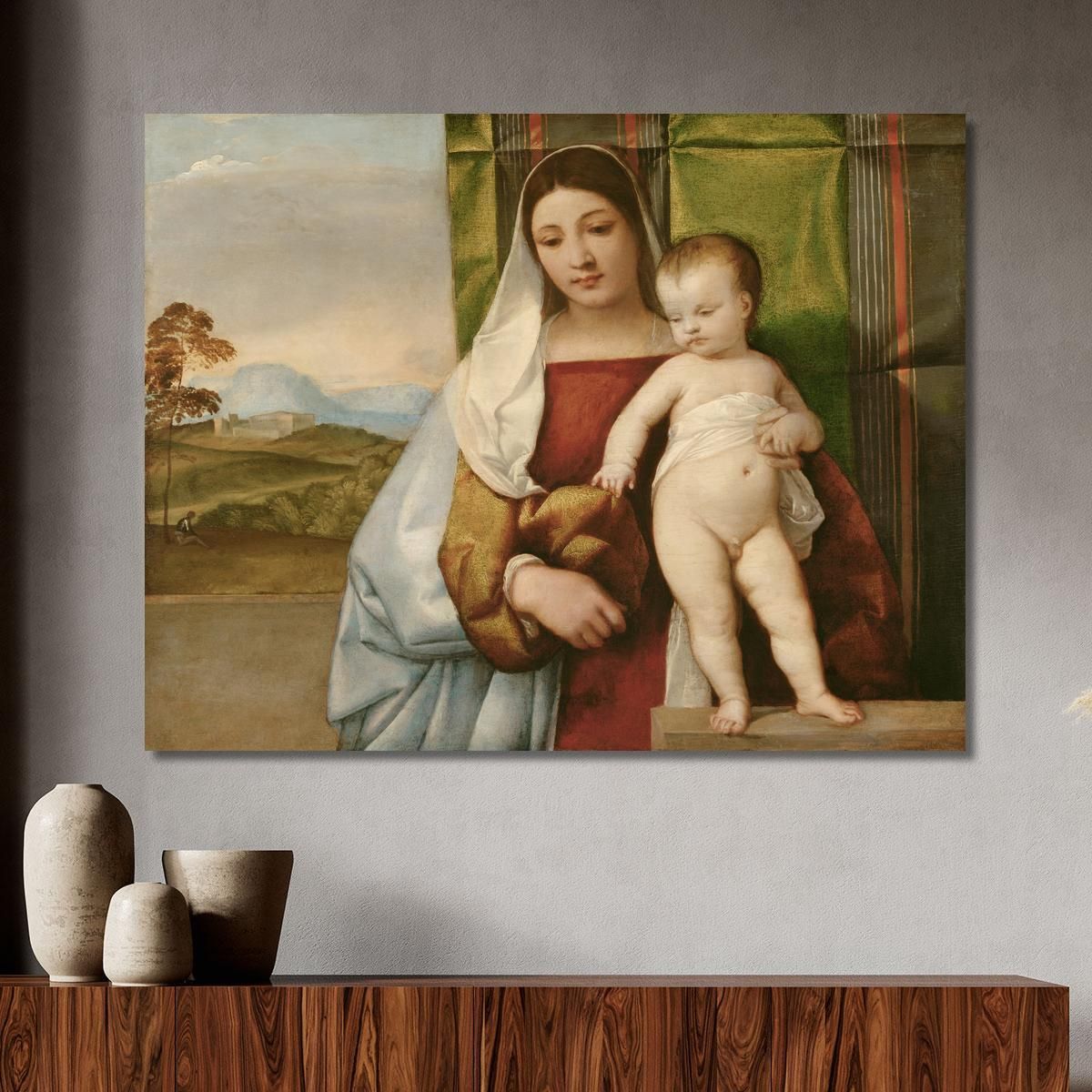 Gipsy Madonna Titian Tiziano Vecellio ttn29 canvas print 