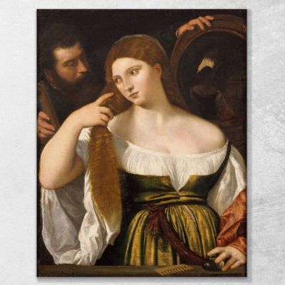 Girl Before The Mirror Titian Tiziano Vecellio ttn30 canvas print 