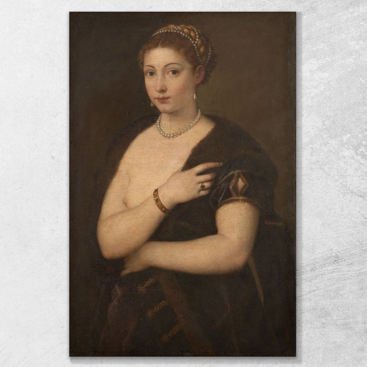 Girl In A Fur Titian Tiziano Vecellio ttn31 canvas print 