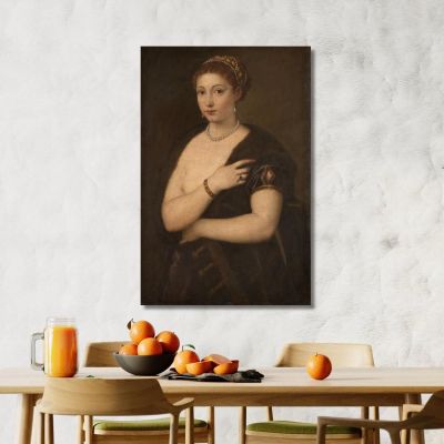 Girl In A Fur Titian Tiziano Vecellio ttn31 canvas print 