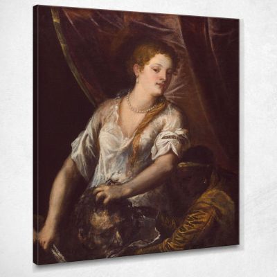 Judith And Her Maidservant With The Head Of Holofernes Titian Tiziano Vecellio ttn33 canvas print 