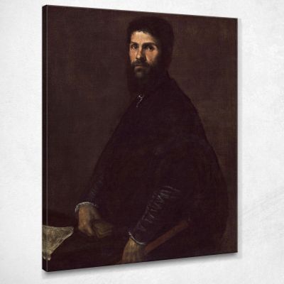 Man Holding A Flute Titian Tiziano Vecellio ttn37 canvas print 